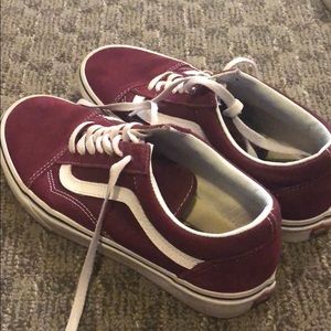 Maroon vans